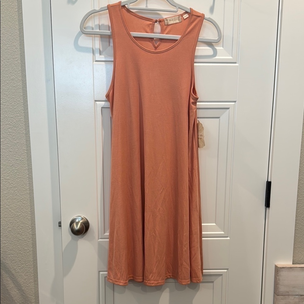 Altar'd State Orange Halter Sleeveless Mini Dress